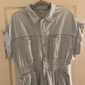 Zara Denim Romper